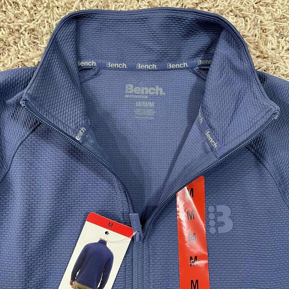 Bench Men’s Moisture Wicking Performance Full Zip Jacket Blue, Size Medium (New) - Picture 5 of 11